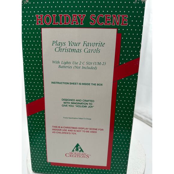 Holiday Creations Vintage Santa Claus Musical Light up Christmas Jack in Box - Picture 8 of 16